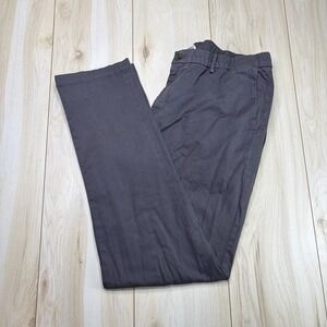 Bearbottom Mens Stretch Chino Gray Elastic Waist Straight Leg Pants XL 36x32